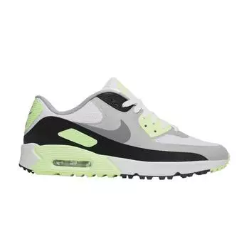 Мужские кроссовки Nike Air Max 90 Golf White Particle Grey черные светло-дымчато-серые CU9978-104 41