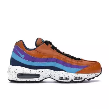 Мужские кроссовки Nike Air Max 95 Premium Monarch Оранжевые Голубые 538416-800