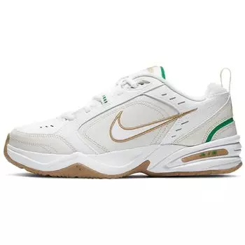 Мужские кроссовки Nike Air Monarch IV White Lucky Green Gold Phantom-Grey Metallic-Gold 415445-103