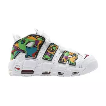 Мужские кроссовки Nike Air More Uptempo Peace, Love, Basketball белые черные университетские золотые DM8150-100 44
