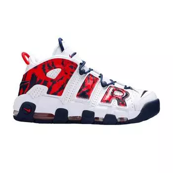 Мужские кроссовки Nike Air More Uptempo Red Navy Camo White University-Red Blue-Void CZ7877-100