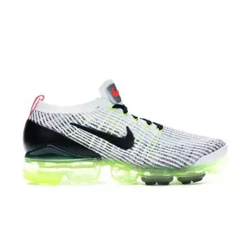 Мужские кроссовки Nike Air VaporMax Flyknit 3 Neon Collection White Volt-Bright-Crimson-Black AJ6900-100