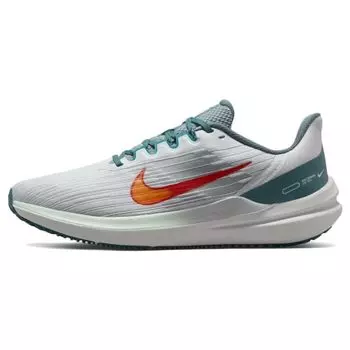 Мужские кроссовки Nike Air Winflo 9 Pure Platinum Total Orange серые авиаторы-серые минерально-синие DD6203-005 44