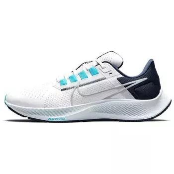 Мужские кроссовки Nike Air Zoom Pegasus 38 White Midnight Navy Pure-Platinum Wolf-Grey CW7356-101 47.5