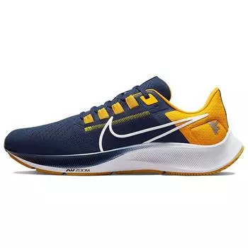 Мужские кроссовки Nike Air Zoom Pegasus 38 West Virginia синие, темно-синие, университетские, золотые DJ0864-400 42.5