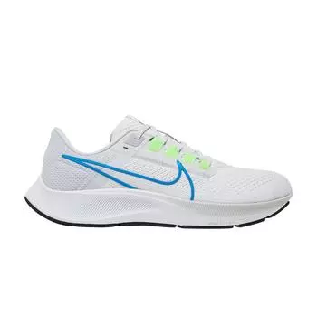 Мужские кроссовки Nike Air Zoom Pegasus 38 White Imperial Blue Pure-Platinum Wolf-Grey CW7356-103 45