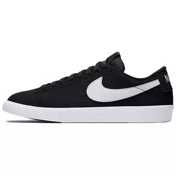 Мужские кроссовки Nike Blazer Low Black Черно-белые 371760-029
