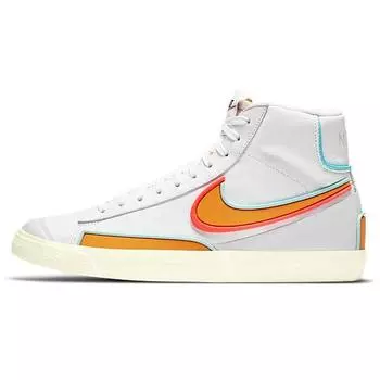 Мужские кроссовки Nike Blazer Mid 77 Infinite White Kumquat Aurora-Green Bright-Crimson DA7233-100