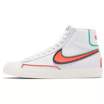 Мужские кроссовки Nike Blazer Mid 77 Infinite White Blue Void Crimson Roma-Green Bright-Crimson DA7233-102 41
