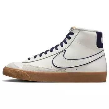 Мужские кроссовки Nike Blazer Mid 77 Premium Sail Navy Gum White Midnight-Navy Gum-Medium-Brown DQ7672-100 40
