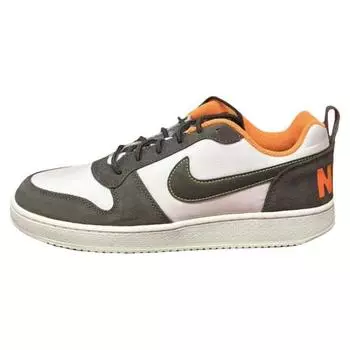 Мужские кроссовки Nike Court Borough Low Premium антрацитовые Total Orange белые FQ6858-108 39