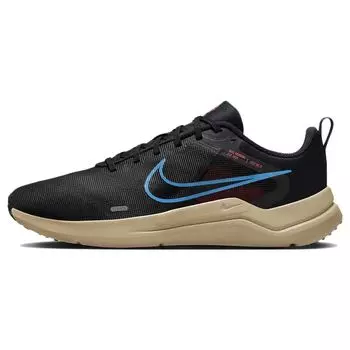 Мужские кроссовки Nike Downshifter 12 Dark Smoke Grey Laser Blue цвета хаки ярко-малиновые DD9293-008 42.5