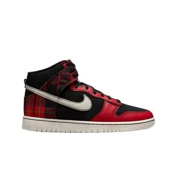 Мужские кроссовки Nike Dunk High Black and University RED DV0826-001