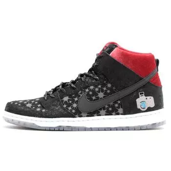 Мужские кроссовки Nike Dunk High Prem SB BP QS Paparazzi Black Black-Valiant-Red 707424-026