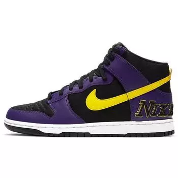Мужские кроссовки Nike Dunk High Premium EMB Lakers Purple Black Opti-Yellow DH0642-001 40.5