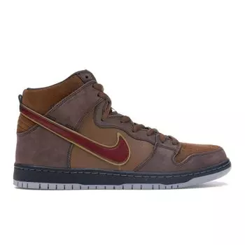 Мужские кроссовки Nike Dunk High Premium SB Cigar City Brown Dark-Oak Team-Red 313171-262