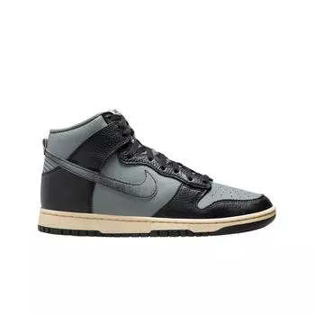 Мужские кроссовки Nike Dunk High Retro PRM Smoke Grey и Black DV7216-001