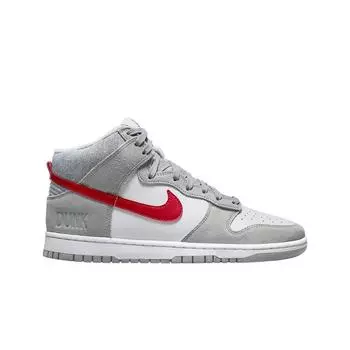 Мужские кроссовки Nike Dunk High Retro SE Athletic Club Light Smoke Grey Gym Red DJ6152-001