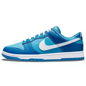 Мужские кроссовки Nike Dunk Low Dark Marina Blue белые голландско-синие DJ6188-400 44