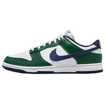 Мужские кроссовки Nike Dunk Low Fir Midnight Navy Green White University-Gold FV6911-300 42