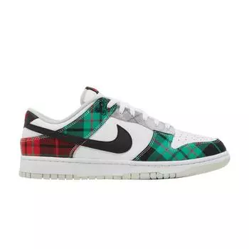 Кроссовки унисекс Nike Dunk Low Premium Tartan Plaid White University-Red Black DV0827-100 39
