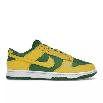 Мужские кроссовки Nike Dunk Low Reverse Brazil желто-зелено-белые DV0833-300 42
