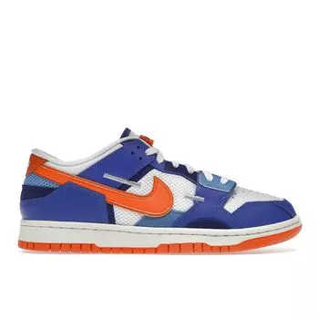 Мужские кроссовки Nike Dunk Low Scrap Knicks White Safety-Orange Medium-Blue DM0128-100 40.5