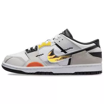 Мужские кроссовки Nike Dunk Scrap Mighty Swooshers белые черные Vast-Grey DX6058-101 40