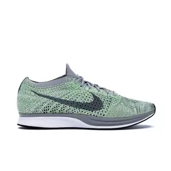 Мужские кроссовки Nike Flyknit Racer Pistachio Green White Cool-Grey-Ghost-Green-Cool-Grey 526628-103