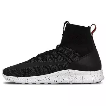 Мужские кроссовки Nike Free Flyknit Mercurial Black белые 805554-008