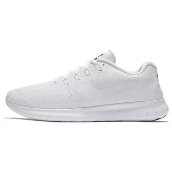 Мужские кроссовки Nike Free RN 2017 White Black Pure-Platinum 880839-100