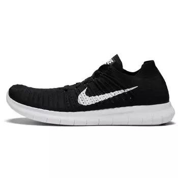 Мужские кроссовки Nike Free RN Flyknit черные белые 831069-001