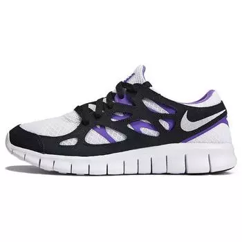 Мужские кроссовки Nike Free Run 2.0 черные фиолетовые белые Action-Grape 537732-103 42