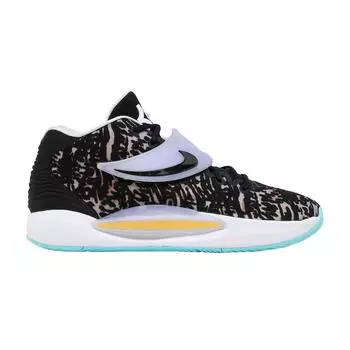 Мужские кроссовки Nike KD 14 Black White Copa Orange-Trance CW3935-001 42.5