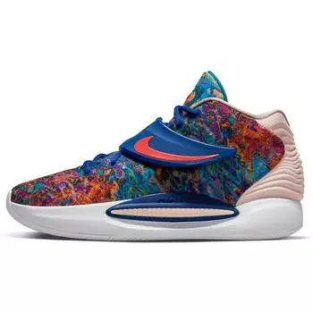 Мужские кроссовки Nike KD 14 Psychedelic Blue Deep-Royal-Blue Coconut-Milk CW3935-400 41