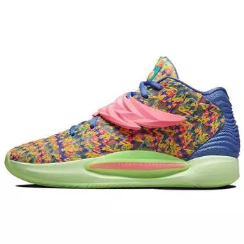 Мужские кроссовки Nike KD 14 Ron English 1 разноцветные Lapis Hyper-Pink DO6903-400 41