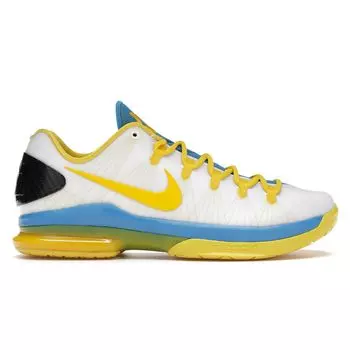 Мужские кроссовки Nike KD 5 Elite Playoffs Home White Tour-Yellow-Photo-Blue 585386-100