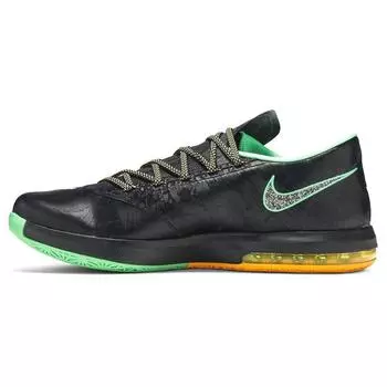 Мужские кроссовки Nike KD 6 Night Vision Black Metallic-Clear-Light-Lucid-Green-Atomic-Mango 599424-093