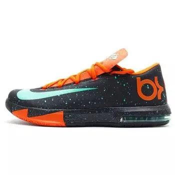 Мужские кроссовки Nike KD 6 Texas Black Green-Glow-Urban-Orange 599424-002