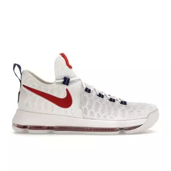 Мужские кроссовки Nike KD 9 USA White University-Red-Race-Blue 843392-160