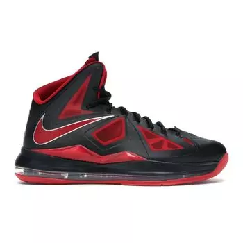 Мужские кроссовки Nike Lebron 10 Heat Away черные Unvrsty-Red-Mtllc-Slvr 541100-006