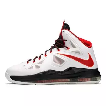 Мужские кроссовки Nike LeBron 10 Heat Home White University-Red-Black-Total-Crimson 541100-100
