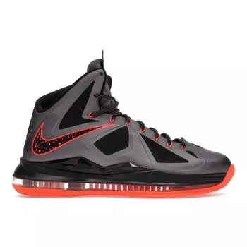 Мужские кроссовки Nike LeBron 10 Lava Grey Charcoal Total-Orange-Black 541100-002