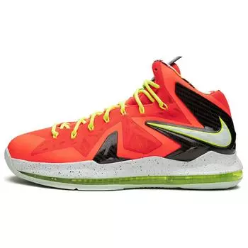 Мужские кроссовки Nike Lebron 10 PS Elite Bright Crimson Red Total-Crimson Fiberglass-Black-Volt 579827-800
