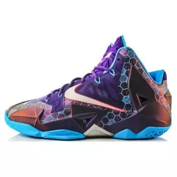 Мужские кроссовки Nike LeBron 11 Hornets Purple Court-Purple Reflective-Silver-Vivid-Blue 616175-500