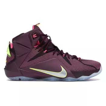 Мужские кроссовки Nike LeBron 12 Double Helix Purple Merlot Volt 684593-607