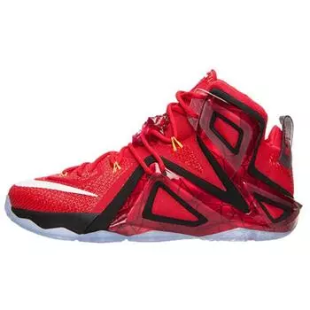 Мужские кроссовки Nike LeBron 12 Elite Team Red University-Red Bright-Citrus-Bright-Crimson-White 724559-618