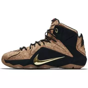 Мужские кроссовки Nike LeBron 12 EXT Cork Brown HAZLENUT METALLIC-GOLD-BLACK 768829-100