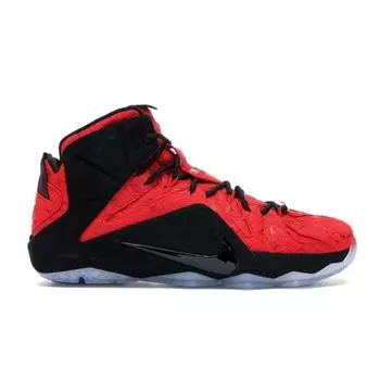 Мужские кроссовки Nike LeBron 12 EXT Red Paisley University-Red University-Red-Black-Metallic-Gold 748861-600