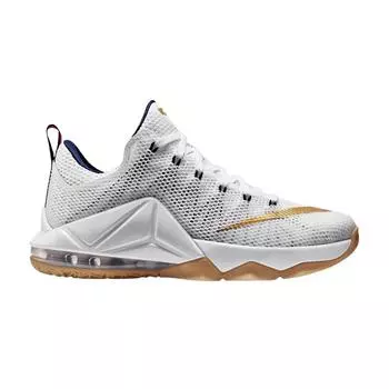 Мужские кроссовки Nike LeBron 12 Low USA White Midnight-Navy University-Red 724557-174